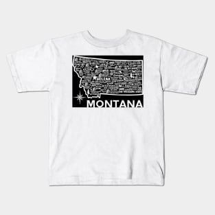 Montana Map Kids T-Shirt
